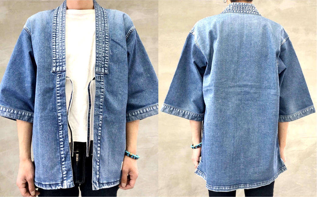 BLUE SAKURAデニム着物ジャケット（半袖）DNTSW01