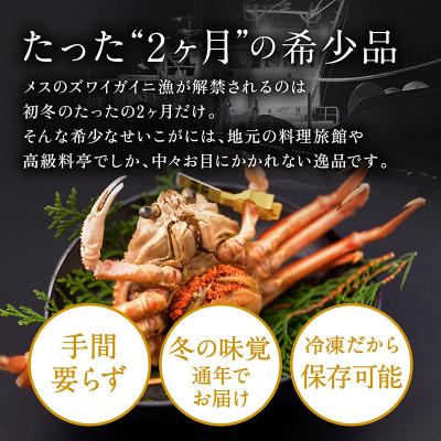 ふるさと納税 越前市 越前がに(メス)せいこがに 甲羅盛り(60g×2個) プロトン凍結 |  | 01