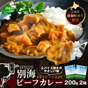 【ふるさと納税】ビーフカレー 200g × 2箱 北海道 別海町 産 牛使用 ( ふるさと納税 カレー ふるさと納税 ビーフカレー 別海 ビーフカレー 牛肉 ふるさと レトルト 食品 ご当地カレー)