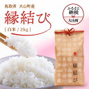 【ふるさと納税】縁結び 白米2kg 白米 米 お米 白米 精米 ご飯 袋 家庭用 鳥取県 鳥取県産 大山町 大山 米袋 防腐剤 防虫剤等 不使用 返礼品 おこめ 鳥取 大山産