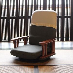 回転座椅子 5501 すま 白カバー付き 5段階リクライニング【KIOF】【1508709】