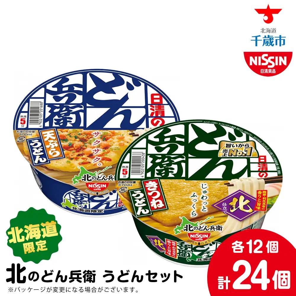 日清 北のどん兵衛 うどんセット＜天ぷら・きつね＞各1箱・合計2箱