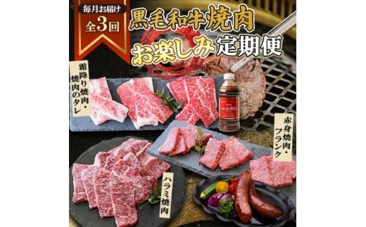 ＜毎月定期便＞黒毛和牛焼肉お楽しみ定期便1.2kg(枕崎市) DD0-0029 全3回【4072115】