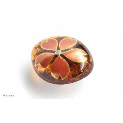 ふるさと納税 加賀市 桜蒔絵 琥珀帯留め |  | 02