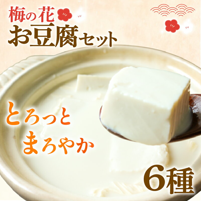 【ふるさと納税】 梅の花 お豆腐セット 6種 湯葉豆腐 木綿豆腐 絹ごし豆腐 豆乳 湯葉 湯豆腐 とうふ ゆば 厚揚げ豆腐 豆乳飲料 湯葉 豆乳 しだれゆば 湯葉丼 大豆 健康 鍋 井手町 京都