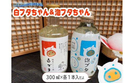 山陰浜田の環日本海白ブタちゃん＆泡ブタちゃんセット 【026_2041】