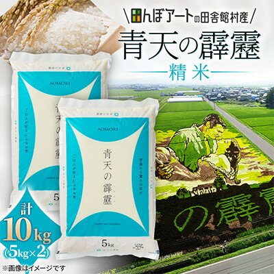 【ふるさと納税】【田んぼアートの村からお届け】青天の霹靂 精米 5kg×2袋【1743382】
