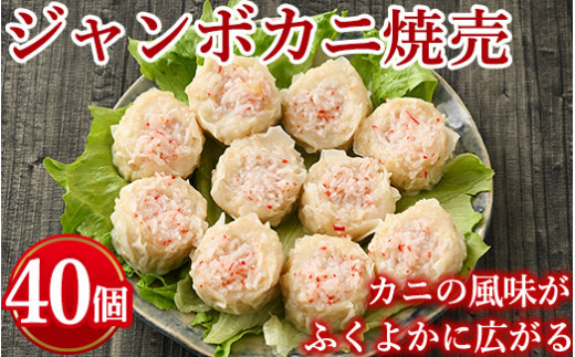 
ジャンボカニ焼売　計40個(10個入り×4)
※着日指定不可
