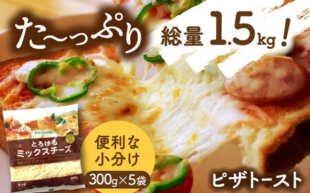 【3回定期便】 ミックスチーズセット　300g×5袋　3ヵ月お届け　合計4.5kg　チーズ　大容量　個包装　愛西市／株式会社ヨシダコーポレーション[AEAA003]