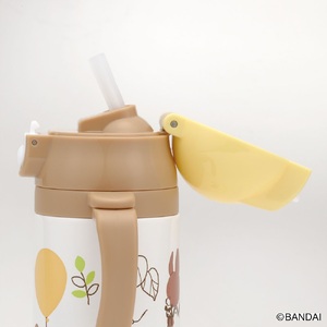 超軽量2WAYストローステンマグ 350ml くまのがっこう ステンレス 水筒 ボトル 真空二層構造 保冷専用 12-123