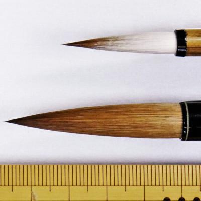 ふるさと納税 杵築市 筆工房楽々堂の書道筆　上品質2本セット(細筆・中筆) |  | 02