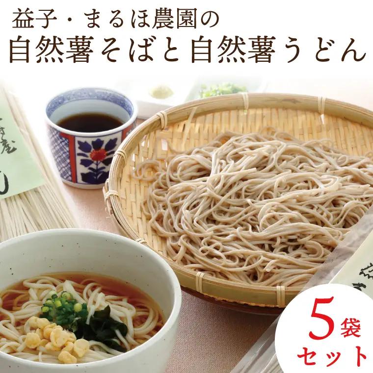 自然薯 そば うどん 5袋 益子町産 AJ001