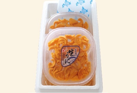 エゾバフンウニ塩水パック100g×2P【10月下旬以降発送】 F-71016