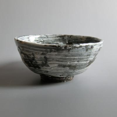 ふるさと納税 玄海町 【唐津焼】中川自然坊窯刷毛目唐津 ご飯茶碗 (大)　1客【C069】