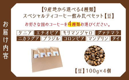 スペシャルティコーヒー 飲み比べ セット （ 豆 ） K358-002_01 コーヒー 珈琲 スペシャルティ コーヒー豆 珈琲豆 ホットコーヒー アイスコーヒー ドリップ 焙煎珈房満 ふるさと納税 鹿