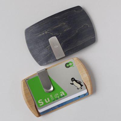 ふるさと納税 小千谷市 【雪国の無垢材使用】ストーリオ 電子マネークリップ クルミ |  | 03