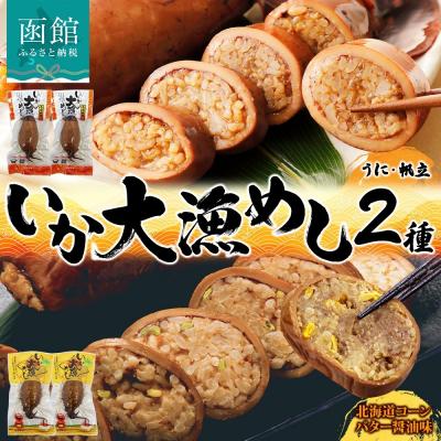ふるさと納税 函館市 北海道 いか大漁めし 2種 食べ比べ 各2尾_HD152-018