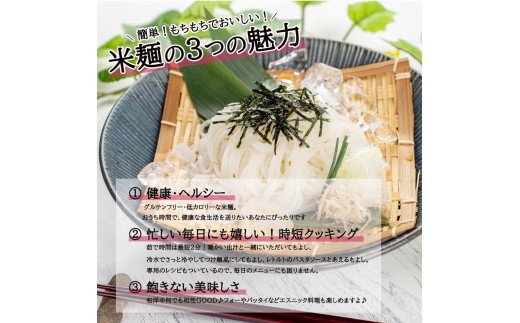 つるもち食感！グルテンフリー米麺 大容量詰め合わせ60食（精米・玄米 各30食ずつ）