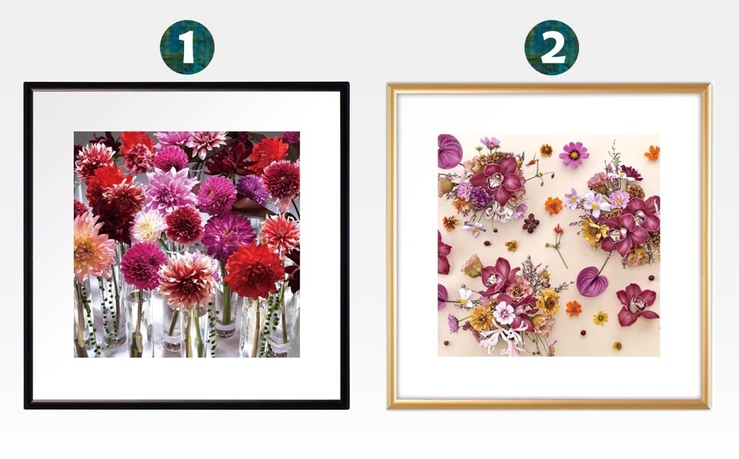 （1）Metropolitan Dahlias　（2）Timeless Florals