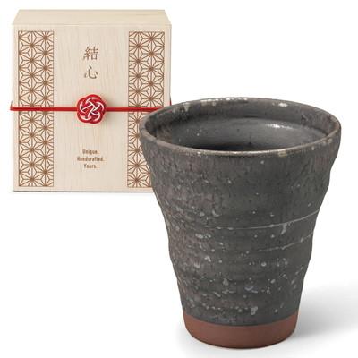 ふるさと納税 土岐市 【美濃焼】 結心 カップ (炭結晶) フリーカップ
