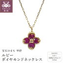 【ふるさと納税】 ネックレス ペンダント ジュエリー アクセサリー レディース ダイアモンド 0.01ct ルビー 10金 K10 イエローゴールド ギフト プレゼント ジュエリーケース付 保証書付 k187-063