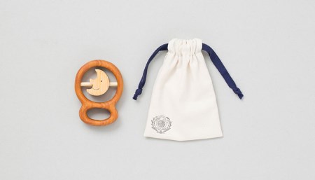 【木のおもちゃ】カタカタ(お月さま)