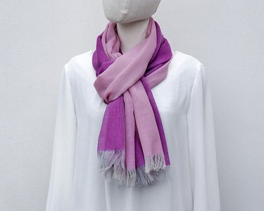 ストール　富士桜工房　KASANE（紅藤色）