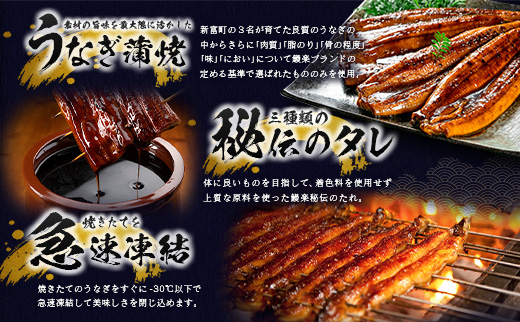 ＜丑の日までにお届け!!＞ 国産 うなぎ 蒲焼 2尾 計360g以上 無頭 鰻楽 冷凍 簡単調理 個包装 贈答品 ギフト 宮崎県産 ［7/15～7/26にお届け］【B555-ushi】