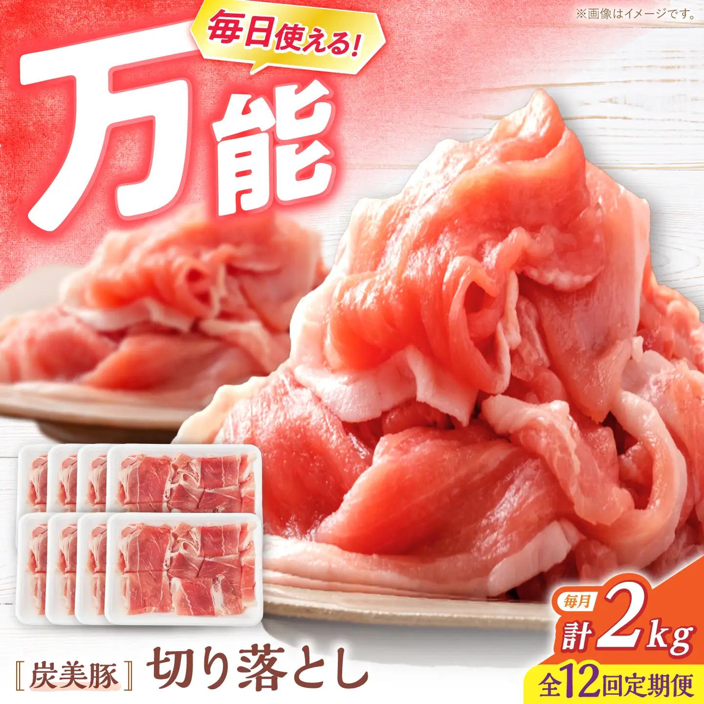 12回定期便 豚肉 切り落とし 2kg CFA016 国産豚 