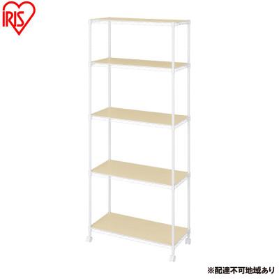 ふるさと納税 大河原町 カラーメタルラック ウッドボード付き CMM-75185B 白 アイリスオーヤマ[53753286]