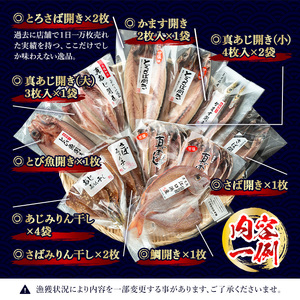 No.203-A 旬の厳選！干物詰合せ(計24枚)【みのだ食品】