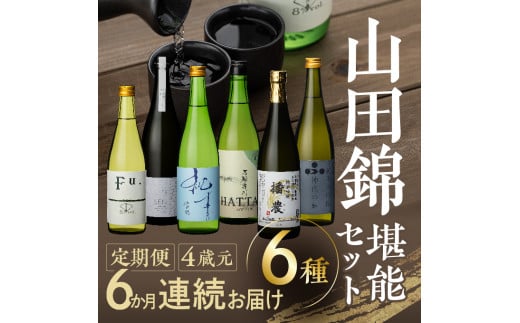 
【山田錦堪能セット】 定期便 4蔵元 6種 6か月連続お届け 純米吟醸 酒 お酒 日本酒 飲みくらべ 人気
