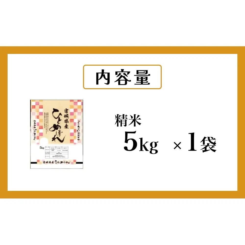 米 ひとめぼれ 精米 5kg 令和7年産 白米 ヒトメボレ お米 ごはん ご飯 5キロ 産地直送 米処 美味しい おこめ こめ さっぱり