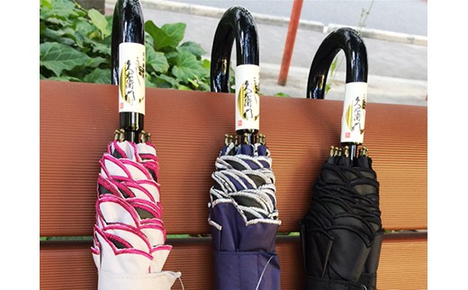 『漆塗手元付★ショートワイド傘』 ピンク [F-07701a]