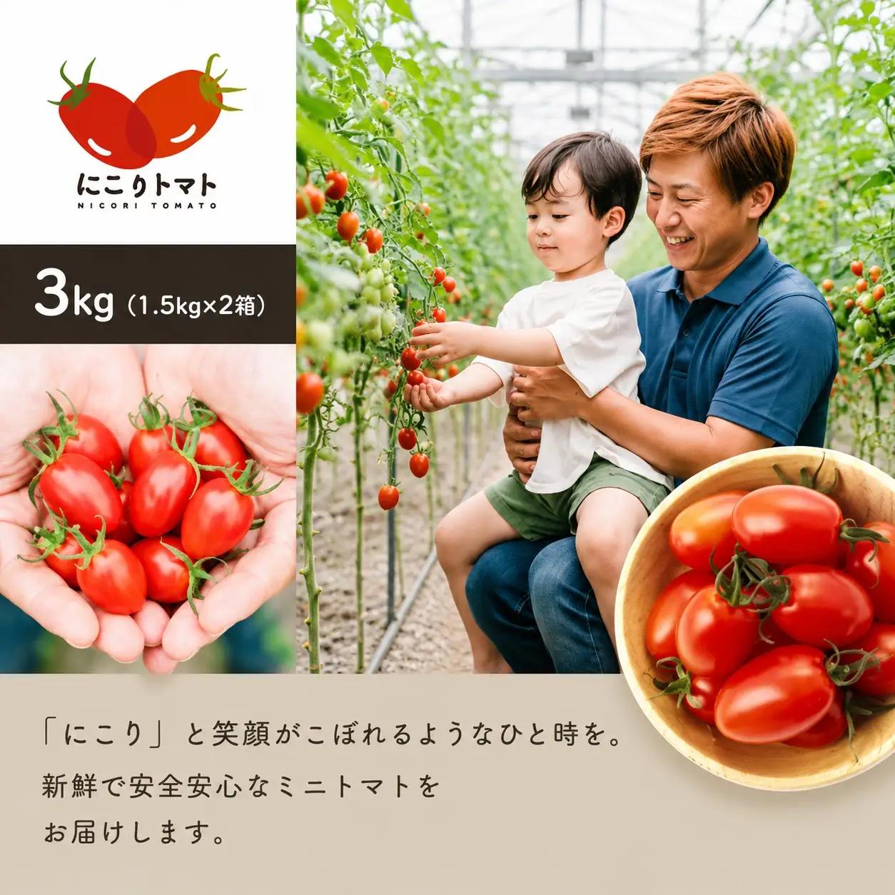 ミニトマト（にこりトマト）3kg｜みずもと農園