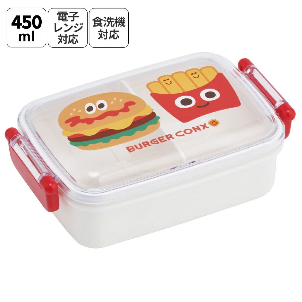 
                  お弁当箱 子供用 450ml 食洗機対応 日本製 RBF3AN バーガーコンクス 【キャラクター 1段 ランチボックス 角型 可愛い 幼稚園 キッズ】スケーター 725760 奈良県 奈良市 skt044
                
