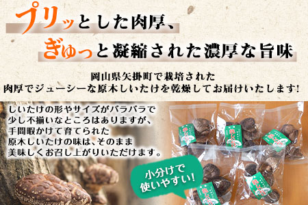 やかげの「原木乾燥しいたけ」 不揃い 備中南森林組合 岡山県矢掛産《60日以内に順次出荷(土日祝除く)》