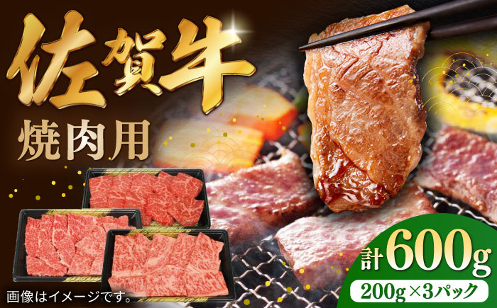 佐賀牛焼肉用 計600g（200g×3パック） / 肉 牛肉 国産 焼肉 / 佐賀県 / 株式会社中山牧場 [41AOCW012]