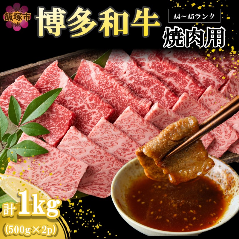 【A4-A5ランク】博多和牛焼肉用(バラ肉・肩ロース肉・モモ肉) 1kg