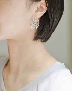 HARIO ピアス シーニック［HAA-SI-P］｜耐熱 ガラス アクセサリー ハリオ ランプワークファクトリー 職人 繊細 フォーマル カジュアル きれいめ おしゃれ 20代 30代 40代_FM7