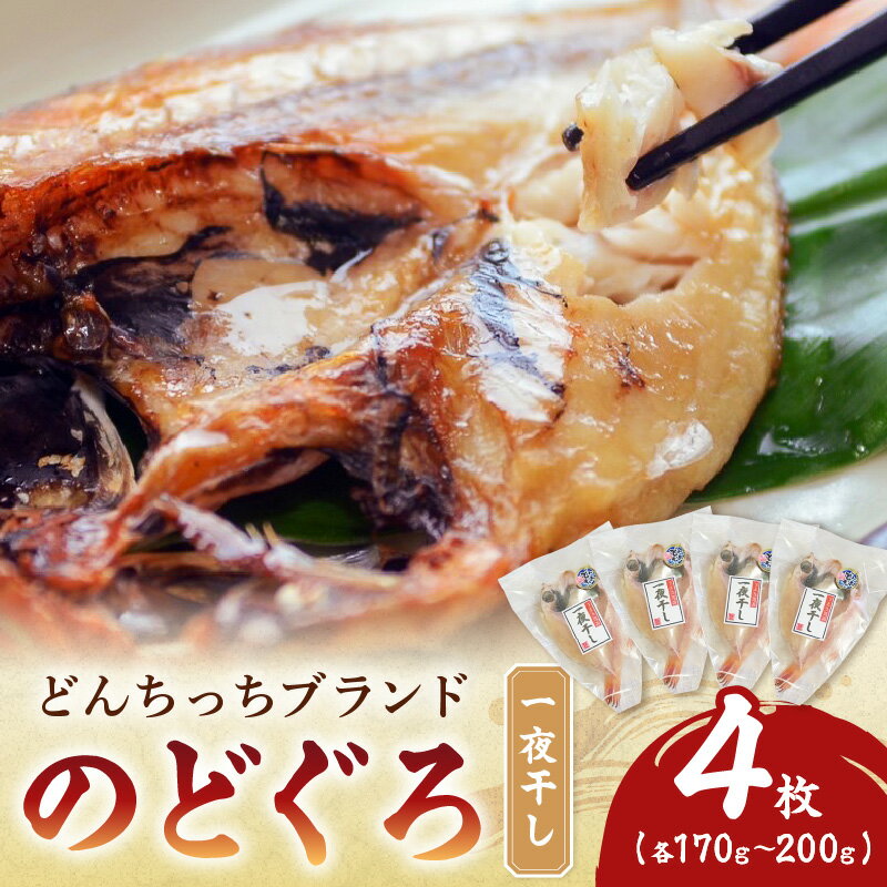 【ふるさと納税】【どんちっちブランド】のどぐろ一夜干し（170g〜200gx4枚） 海鮮 魚介類 のどぐろ アカムツ 一夜干し 干物 【136_1981】