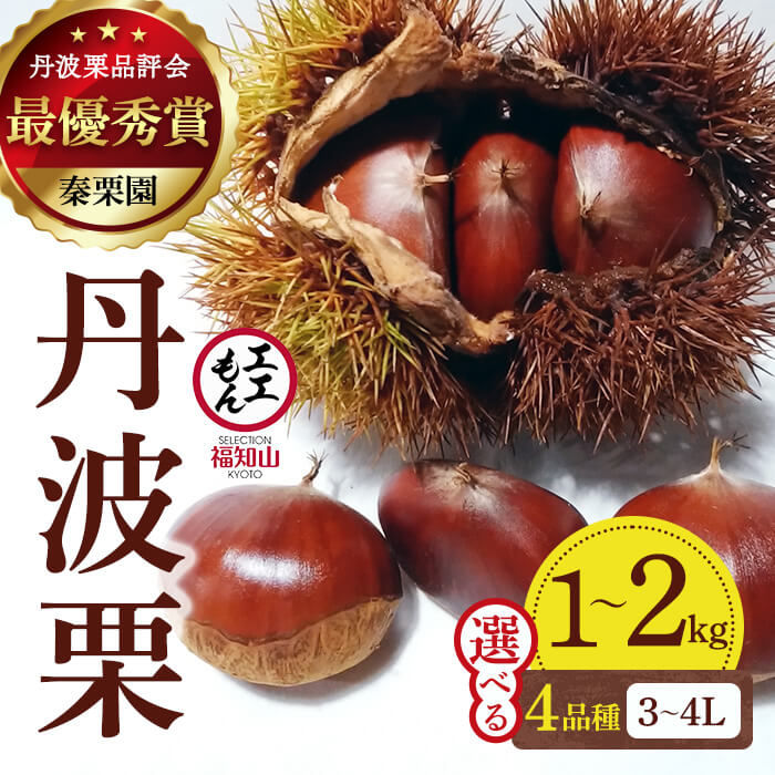 【ふるさと納税】＜先行予約受付中！2026年9月中旬以降順次発送予定！＞＜選べる品種・サイズ・内容量＞秦栗園の丹波栗(銀寄・筑波・早生玉造・岸根/3～4L/1～2kg) 栗 くり 丹波栗 和栗 モンブラン 栗ご飯 スイーツ 甘露煮 京都 【fc-AC001】【秦栗園】