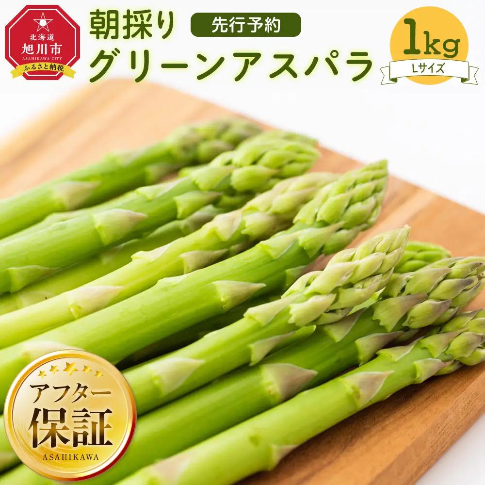 高評価★4.8【先行予約】朝採り グリーンアスパラ L 1kg (2026年5月下旬発送開始) | アスパラ 北海道_03901