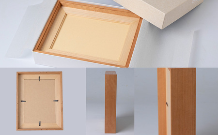 ほっとフレーム ２L　チェリー材 ■工房 アームズ■ フォトフレーム 大きい 壁掛け 木目 木製 写真 ポスター インテリア 家具 北海道ふるさと納税