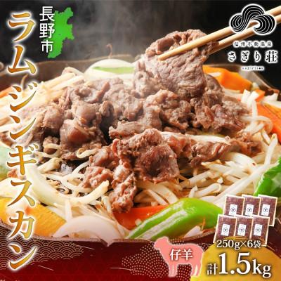 ふるさと納税 長野市 長野県 信州新町 不動温泉 さぎり荘 謹製 ラム ジンギスカン 250g×6袋 計1.5kg