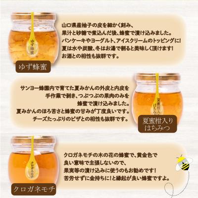 ふるさと納税 下関市 はちみつ 国産 蜂蜜漬け セット 540g(90g×6種) ES002 |  | 01