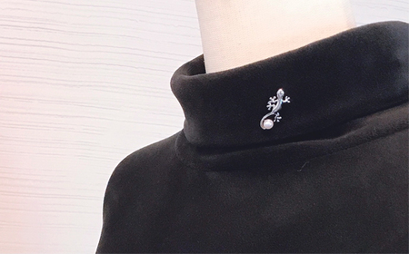 ヤモリ 「家守」 ピンブローチ / あこや真珠 ブローチ 真珠 パール 伊勢志摩 志摩 アクセサリー ギフト プレゼント クリスマス 〔033-11〕