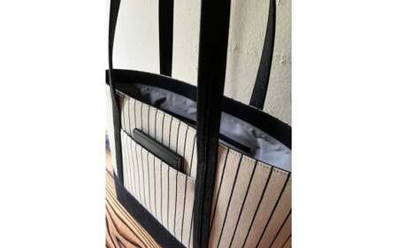 【2026年6月上旬発送開始】【 AKIRA オリジナル】【マツコの知らない世界 で紹介されました！】大きなトートバッグ レディスショルダータイプ ストライプ×濃紺デニム A4対応 大きい 大容量 軽