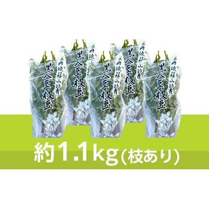 【ふるさと納税】【予約受付中！2025年10月中旬発送】令和7年産 丹波黒枝豆1.1kg×5(枝あり) プレミアム枝豆 期間限定 黒枝豆 えだまめ エダマメ お取り寄せグルメ 高級 特産品 名産品 おつまみ おうち居酒屋