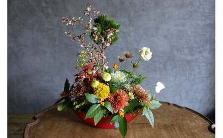 ■お正月限定■ [ お任せ ] 華やかフラワーアレンジメント 【12/26まで受付】生花 フラワーアレンジメント 年内配送 正月 新年 迎春 植物 室内 屋内 玄関 床の間 インテリア ※2025年1